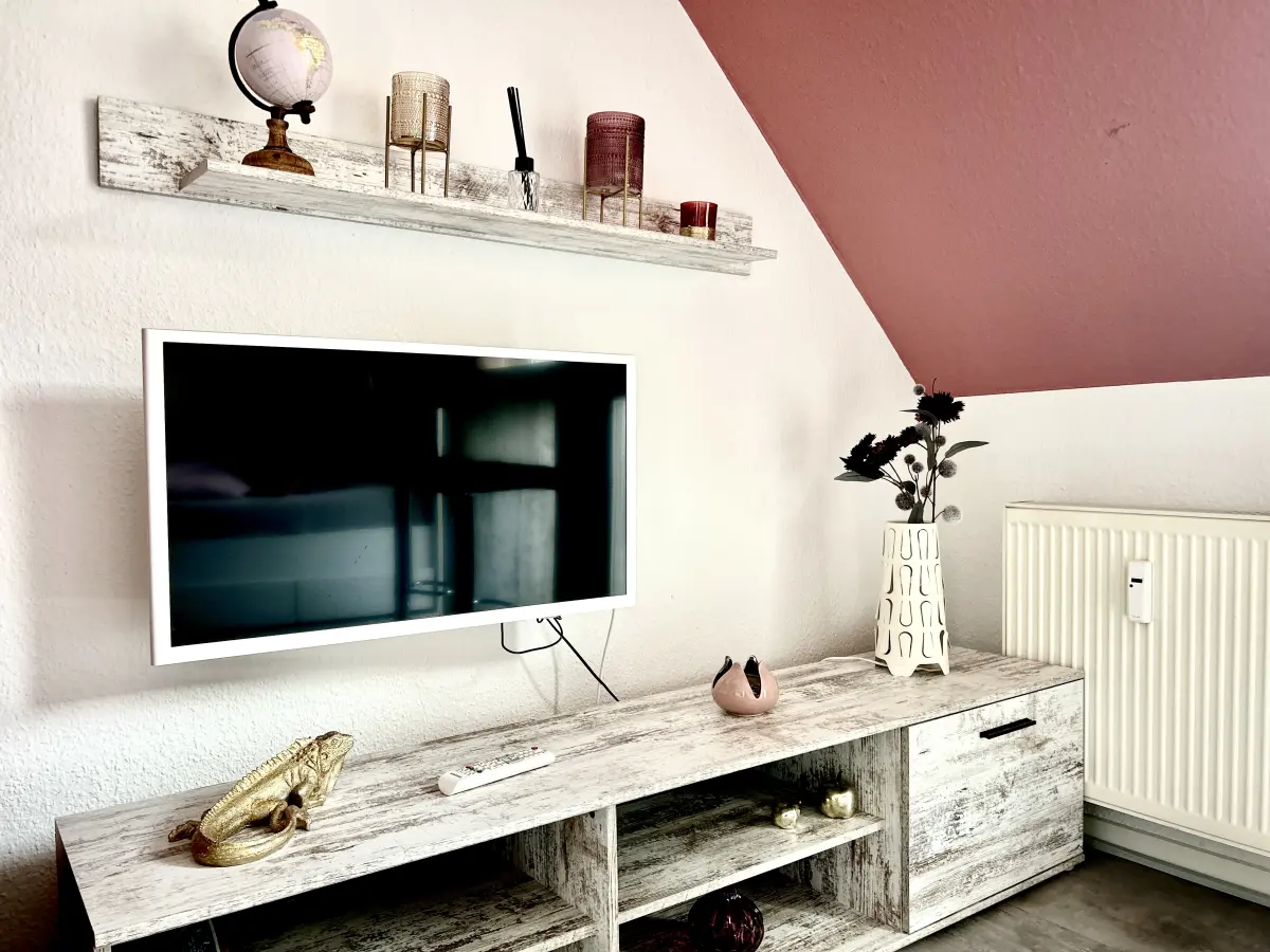 ferienwohnung-cottbus-red-apartment-wohnzimmer-fernseher